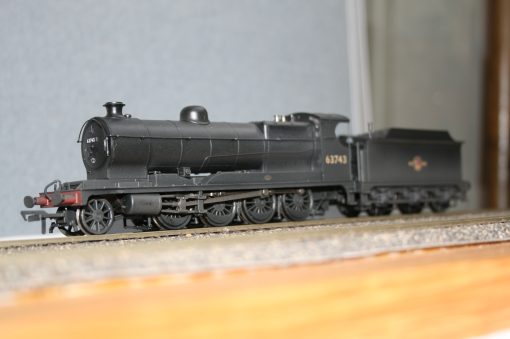 4mm. scale BR(E) Robinson Class 04 2-8-0 tender locomotive r/n 63743, weathered late crest livery.