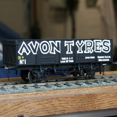 7mm. scale GWR Dia.N32 20T. Loco Coal Wagon in "Avon Tyres" livery r/n 1