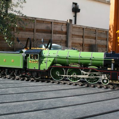 1/32 scale Gauge One LNER Class A3 r/n 4472 "Flying Scotsman" in apple green livery.
