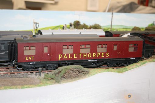 7mm. scale BR(Ex.LMS) Dia.2001 50ft. Corridor Palethorpe's Sausage Van r/n M 38874 M, matt crimson lake livery. - Image 2